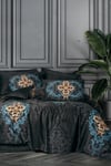 Cotton Box Palace Saten Çift Kişilik Nevresim Takımı Dorhan Siyah