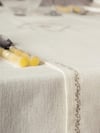 Cotton Box Pera Ekru 8 Parça Keten Masa Örtüsü