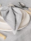 Cotton Box Pera Gri 8 Parça Keten Masa Örtüsü
