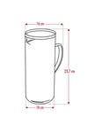 Dark Blue  Borosilikat Isıya Dayanıklı Cam Sürahi 1500 ML