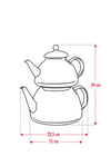 Dore Isaya Dayanıklı Borosilikat Cam Çaydanlık 750 / 1300 ML