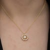 Gümüş Gold Güneş Kadın Kolye