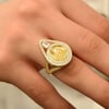 Gümüş Gold Tuğralı Bayan Yüzük