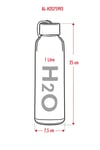 H2o Borosilikat Cam Matara Vakum Kapaklı Su Şişesi Suluk Bambu Kapaklı 1000 Ml