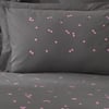 Hobby Çift Kişilik Poplin Premium Nakışlı Nevresim Spring Gri