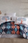 Hobby Çift Kişilik Saten Nevresim Ruth Lacivert