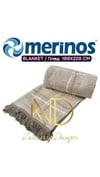 Merinos Cuadro Çift Kişilik Battaniye
