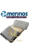Merinos Layka Bej Çift Kişilik Battaniye