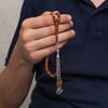 Metal Püsküllü Açık Kahve Kuka Ağacı Tesbih