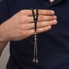 Metal Püsküllü Sıkma Kehribar Tesbih