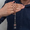 Metal Püsküllü Sıkma Kehribar Tesbih