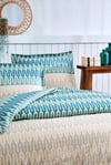 Özdilek Çift Kişilik Ranforce Nevresim Takımı Flame Stitch Mavi