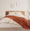 Şaheser Home Collection  Çift Kişilik Pikeli Dijital Baskılı Nevresim Takımı Marvin Kiremit
