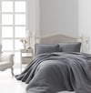 Şaheser Home Collection Jakarlı Yatak Örtüsü Seti Liv Gri