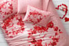 Taç Glow Parlayan Çift Kişilik Ranforce Nevresim Takımı Roses Pembe