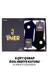 Just Inner Erkek Bambu Yazlık Patik Çorap 6'lı Set Nefes Alabilir Doğal Kumaş