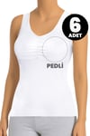Öts 6'lı Kadın Atlet Büzgülü Çıkarılabilir Pedli (%96 Pamuk - %4 Elastan)