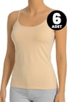 Öts 6'lı Kadın Atlet İp Askılı (%96 Pamuk - %4 Elastan)