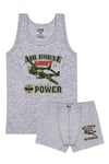 Öts Erkek Çocuk Atlet Boxer Likralı Gri Fighter (%96 Pamuk - %4 Elastan)