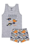 Öts Erkek Çocuk Atlet Boxer Likralı Gri Shark (%96 Pamuk - %4 Elastan)