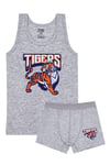 Öts Erkek Çocuk Atlet Boxer Likralı Gri Tigers (%96 Pamuk - %4 Elastan)