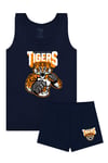 Öts Erkek Çocuk Atlet Boxer Likralı Lacivert Tigers (%96 Pamuk - %4 Elastan)