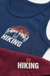Öts Erkek Çocuk Atlet Boxer Likralı Lacivert Go Hiking (%96 Pamuk - %4 Elastan)