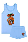 Öts Erkek Çocuk Atlet Boxer Likralı Mavi Tigers (%96 Pamuk - %4 Elastan)