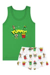Öts Erkek Çocuk Atlet Boxer Likralı Yeşil Yummy (%96 Pamuk - %4 Elastan)