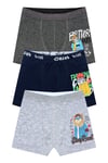 Öts Erkek Çocuk Boxer 3'lü Baskılı (%96 Pamuk - %4 Elastan)