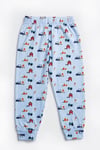 ÖTS Erkek Çocuk Pijama Takım - Kısa Kol, Uzun Alt - Araba Desenli   - 374002