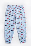 ÖTS Erkek Çocuk Pijama Takım - Kısa Kol, Uzun Alt - Araba Desenli   - 374002