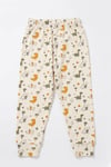 ÖTS Erkek Çocuk Pijama Takım - Kısa Kol, Uzun Alt - Dinozor Desenli   - 374004