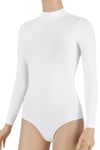 Öts Kadın Kancalı Çıtçıtlı Body Yarım Balıkçı Yaka Uzun Kol (%96 Pamuk - %4 Elastan)
