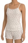 Öts Kadın Tekli %100 Pamuk Pijama Takımı Çiçekli İp Askılı Fitilli Atlet Şort Yazlık Ev Giyimi(3712)