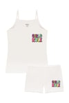 Öts Kız Çocuk Atlet Boxer Likralı Ekru Girls Rule (%96 Pamuk - %4 Elastan)