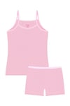 Öts Kız Çocuk Atlet Boxer Likralı Fitilli Pembe Düz Renk (%96 Pamuk - %4 Elastan)