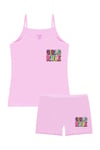 Öts Kız Çocuk Atlet Boxer Likralı Pembe Girls Rule (%96 Pamuk - %4 Elastan)