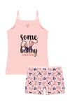 Öts Kız Çocuk Atlet Boxer Likralı Somon Some Bunny (%96 Pamuk - %4 Elastan)