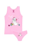 Öts Kız Çocuk Atlet Külot Likralı Pembe Kedi (%96 Pamuk - %4 Elastan)