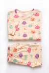 ÖTS Kız Çocuk Pijama Takım - Kısa Kol, Uzun Alt - Ayışığı Desenli   - 474002