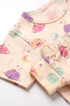 ÖTS Kız Çocuk Pijama Takım - Kısa Kol, Uzun Alt - Ayışığı Desenli   - 474002