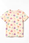 ÖTS Kız Çocuk Pijama Takım - Kısa Kol, Uzun Alt - Ayışığı Desenli   - 474002