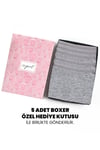 Öts Premium 5’li Kız Çocuk Boxer - Hediye Kutulu, Pamuklu Kumaş, Esnek, Etiketsiz, İnce Lastik Tayt