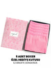 Öts Premium 5’li Kız Çocuk Boxer - Hediye Kutulu, Pamuklu Kumaş, Esnek, Etiketsiz, İnce Lastik Tayt