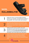 SERMODA , Terlik , Hakiki Deri Kadın Terlik - Yumuşak Kalın Tabanlı Hakiki Deri Çift Cırtlı Kadın Terlik Siyah
