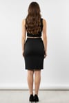 SERMODA , Etek , Kalem Etek - Bel Lastikli Slim Fit Midi Kalem Etek KS Siyah