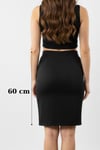 SERMODA , Etek , Kalem Etek - Bel Lastikli Slim Fit Midi Kalem Etek KS Siyah
