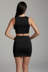 SERMODA , Etek , Kalem Etek - Bel Lastikli Slim Fit Mini Kalem Etek KS Siyah