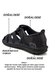 SERMODA , Sandalet , Sermoda %100 Hakiki Deri Burnu Kapalı Erkek Sandalet Lacivert